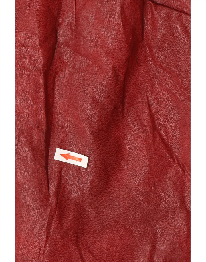 Zara Damen Lederrock Small W26 Burgund