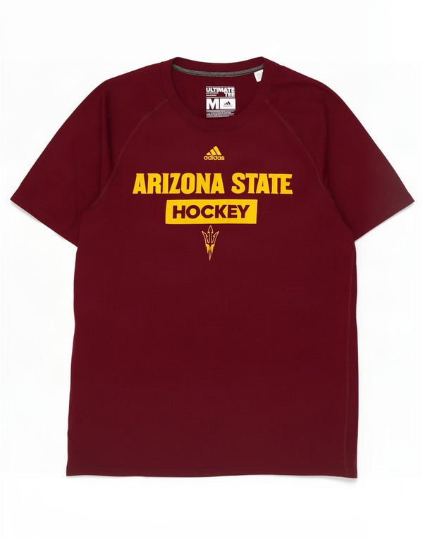 Adidas Herren Arizona State Hockey Graphic T-Shirt Top Medium Burgund