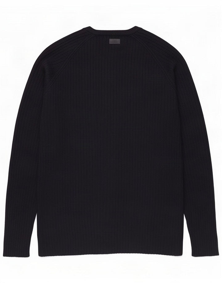 Zara Herren-Pullover mit Rundhalsausschnitt, groß, Marineblau