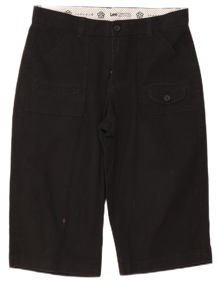 Lee Damen Cargoshorts US 10 Large W32 Schwarze Baumwolle