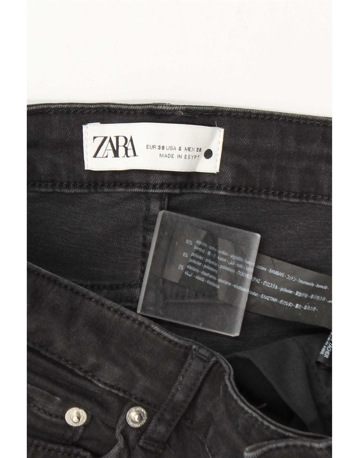Zara Damen Schlagjeans EU 38 Small W28 L31 Graue Baumwolle