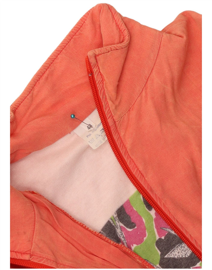Vintage Herren-Trainingsanzug, IT 48, Mittelorange, Polyester