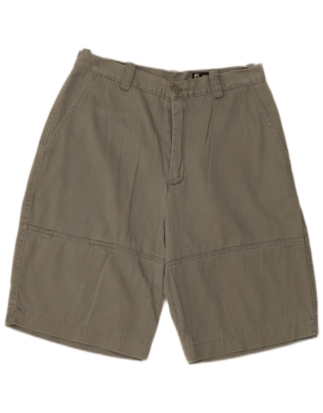 EDDIE BAUER Damen-Chinoshorts mit hoher Taille, US 10, Größe L, W28, Khaki, Baumwolle