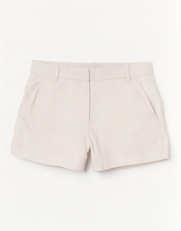 Abercrombie & Fitch Damen Chinoshorts US 4 Small W27 Weißes Leinen