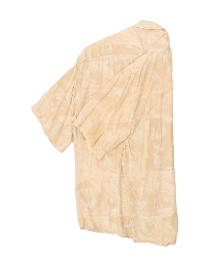VINTAGE Mens Short Sleeve Shirt Large Beige Tie Dye Vintage Vintage and Second-Hand Vintage from Messina Hembry 