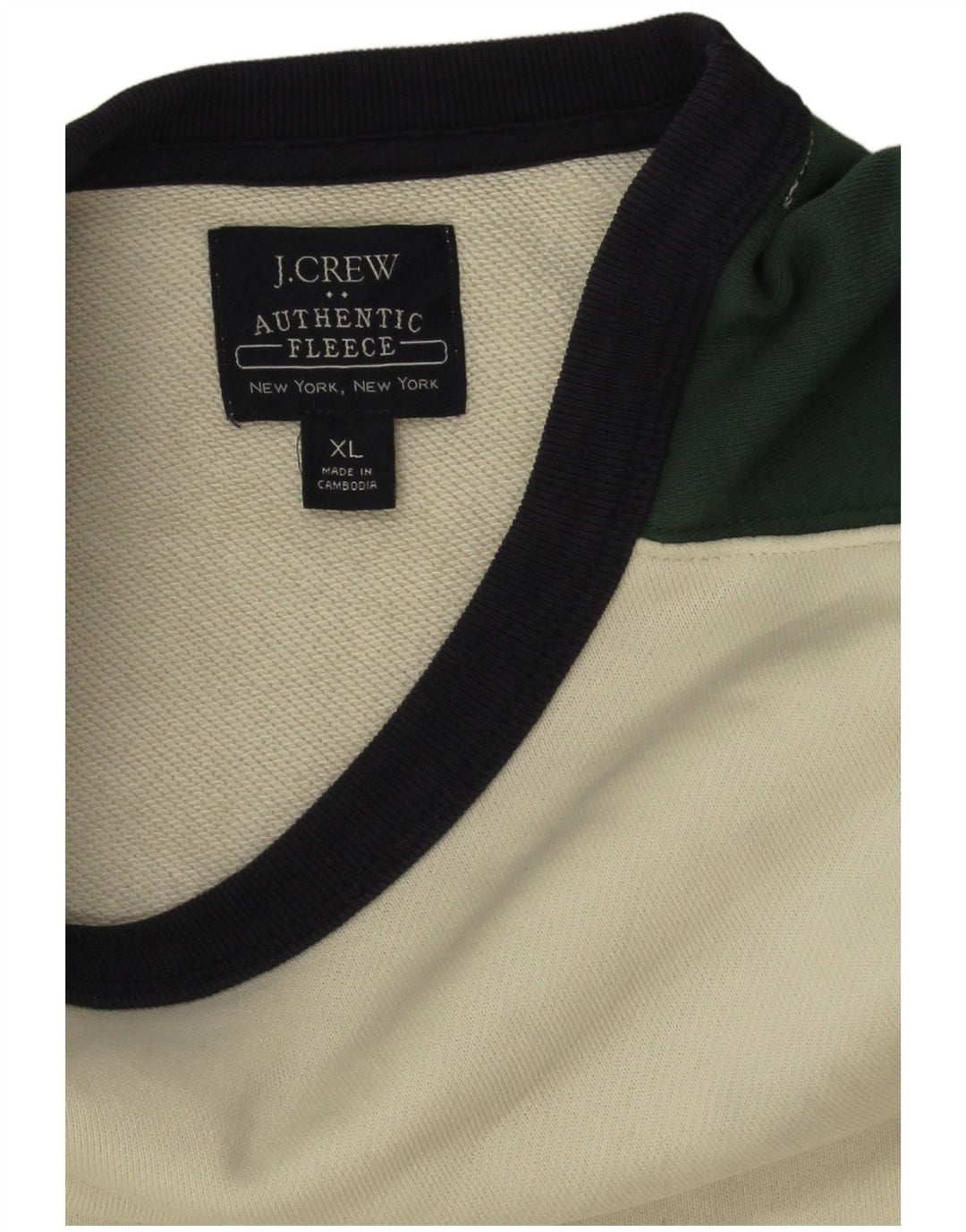 J. Crew Herren-Sweatshirt, Pullover, XL, mehrfarbig, Colourblock-Baumwolle