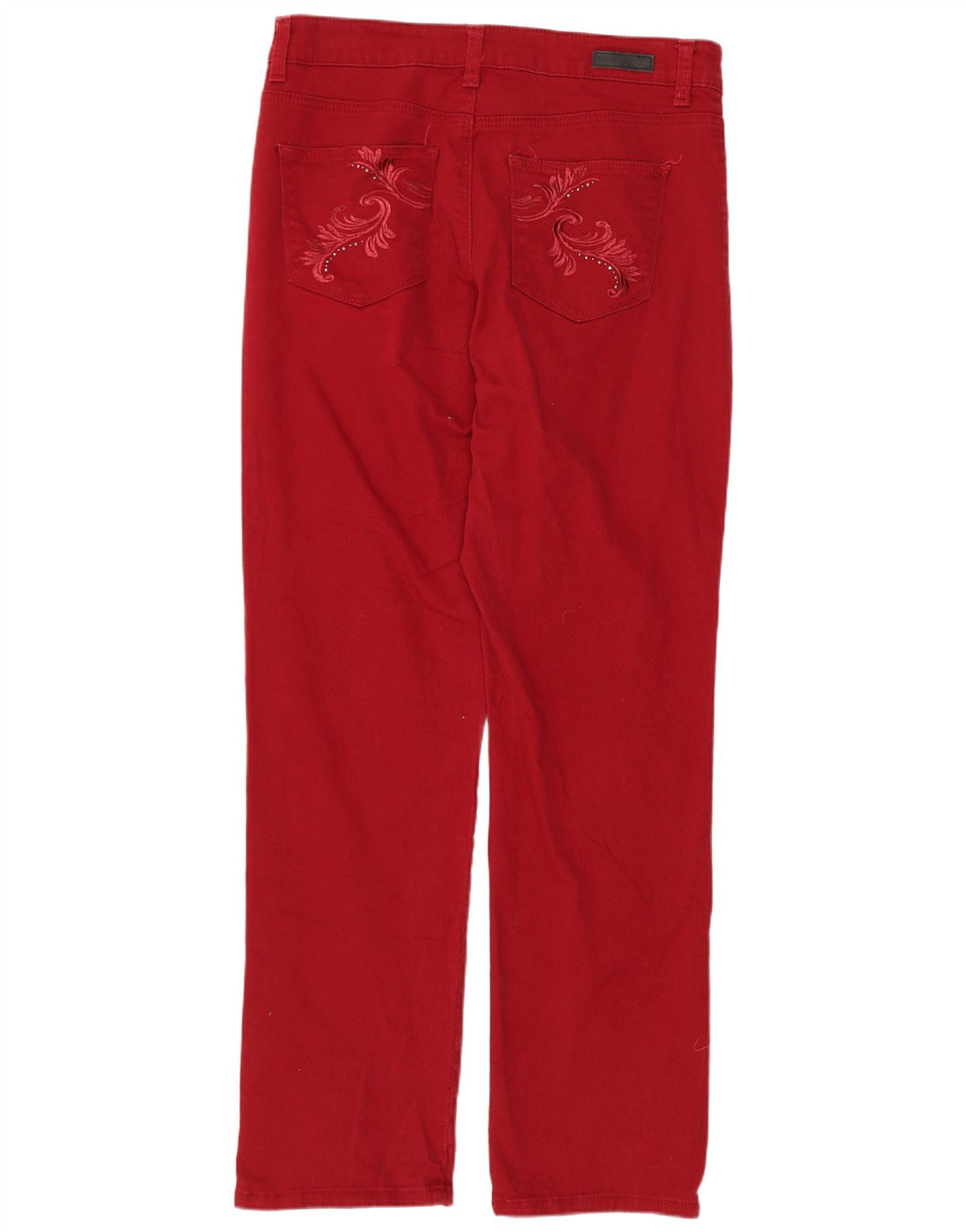 Lee Damen-Jeans mit klassischer Passform, gerade Passform, US 12, Größe L, W32, L30, rote Baumwolle