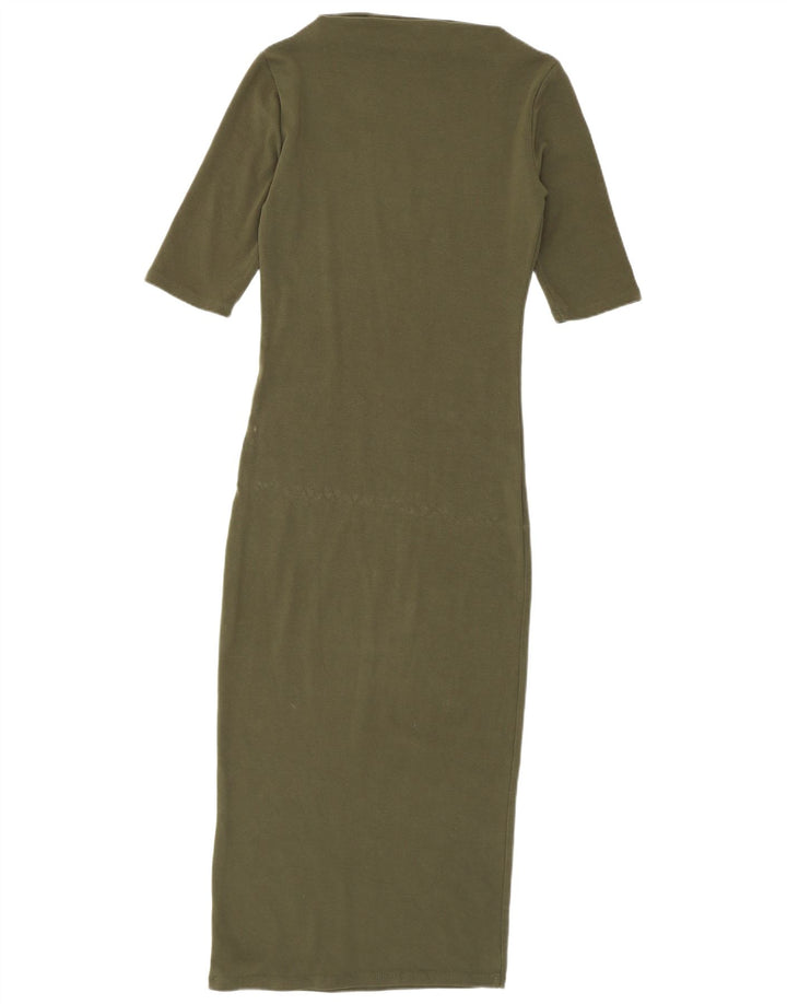 Zara Damen Maxikleid UK 8 Small Khaki