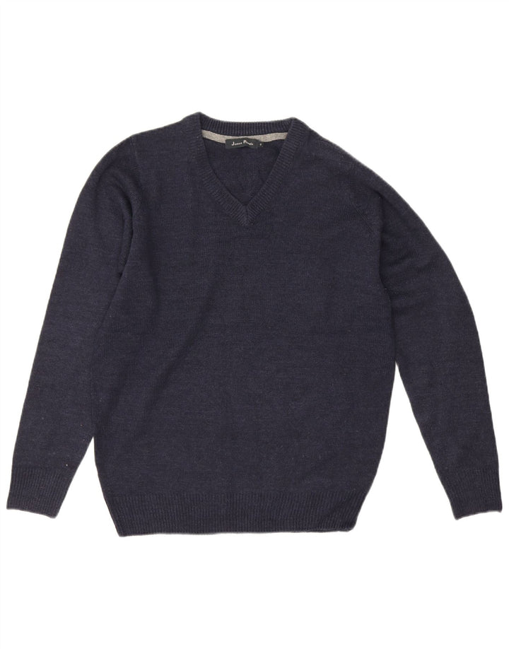 James Pringle Herren-Pullover mit V-Ausschnitt, klein, marineblaues Acryl