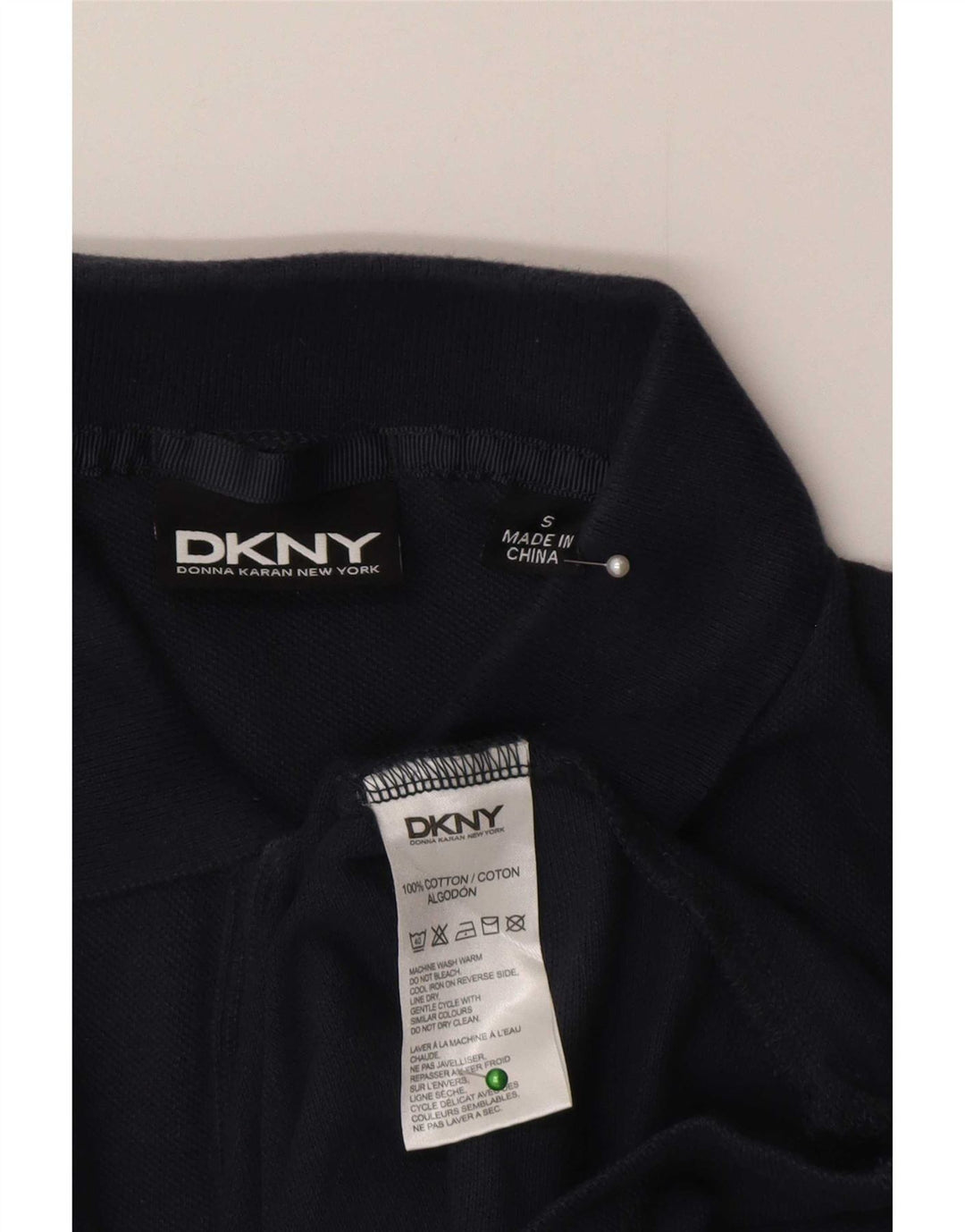 Dkny Herren-Poloshirt mit Grafik, Größe S, marineblau, Baumwolle