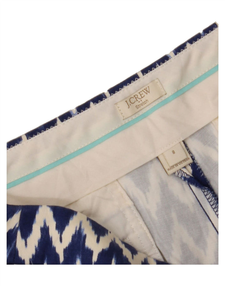 J. CREW Womens Chino Shorts US 8 Medium W34  Navy Blue Chevron Cotton Vintage J. Crew and Second-Hand J. Crew from Messina Hembry 