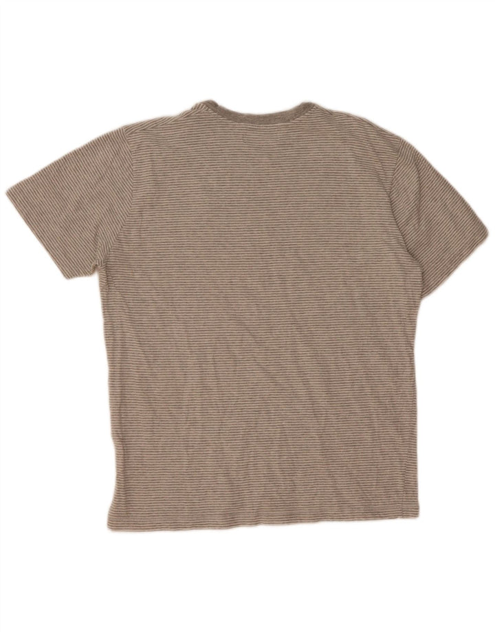 Converse Herren T-Shirt Top XL Grau Nadelstreifen Baumwolle