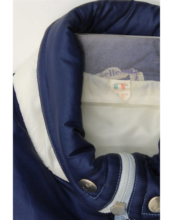 Ellesse Damen Wattierte Jacke IT 44 Mittelblauer Farbblock
