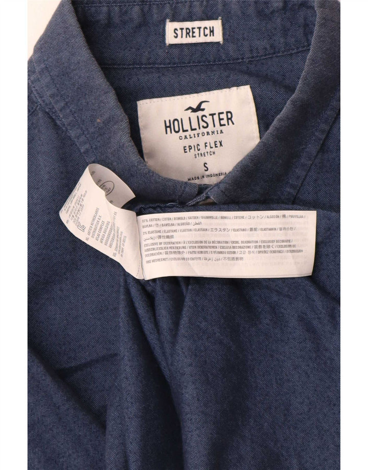 Hollister Herren-Hemd, klein, marineblau, Baumwolle