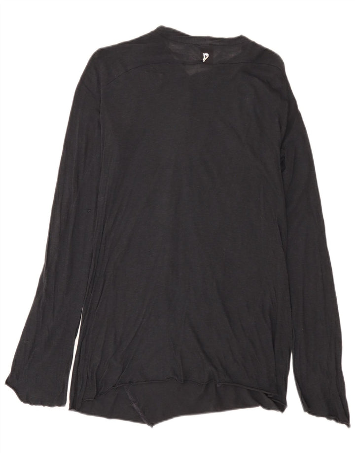 Dondup Damen Top Langarm UK 10 Small Marineblau