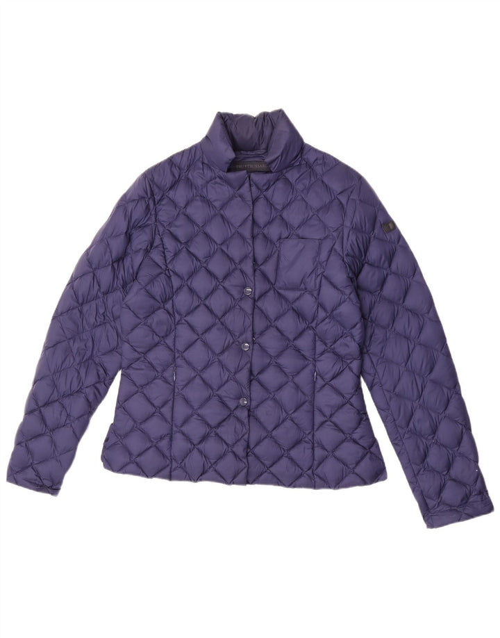 Trussardi Damen Wattierte Jacke IT 44 Medium Marineblau Polyamid