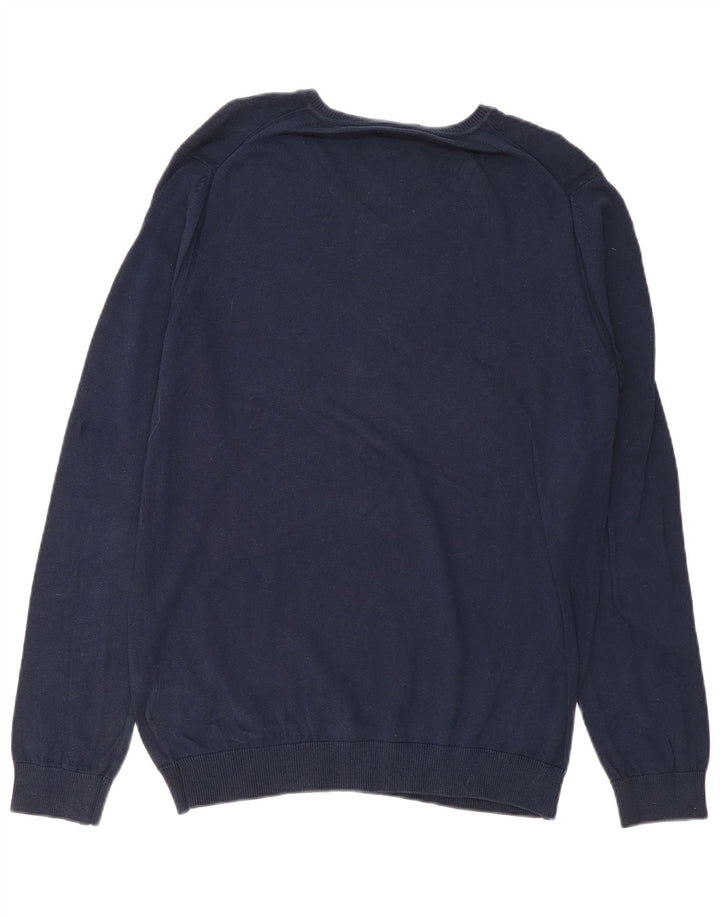 Lee Herren-Pullover mit V-Ausschnitt, mittlere marineblaue Baumwolle