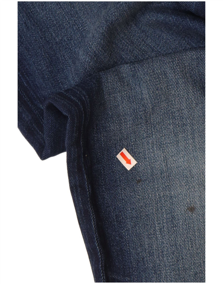 SUPERDRY Herren Copperfill Slim Jeans W32 L32 Marineblaue Baumwolle