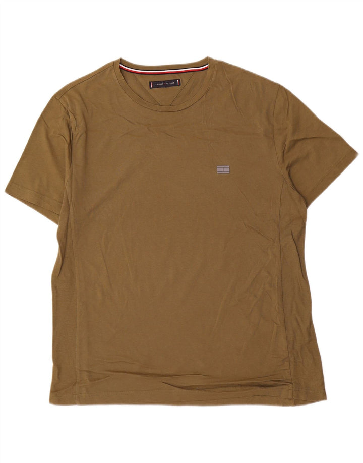 TOMMY HILFIGER Herren T-Shirt Top Medium Khaki Baumwolle