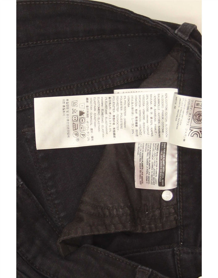 Levi's Damen 712 Slim Jeans W30 L32 Schwarze Baumwolle
