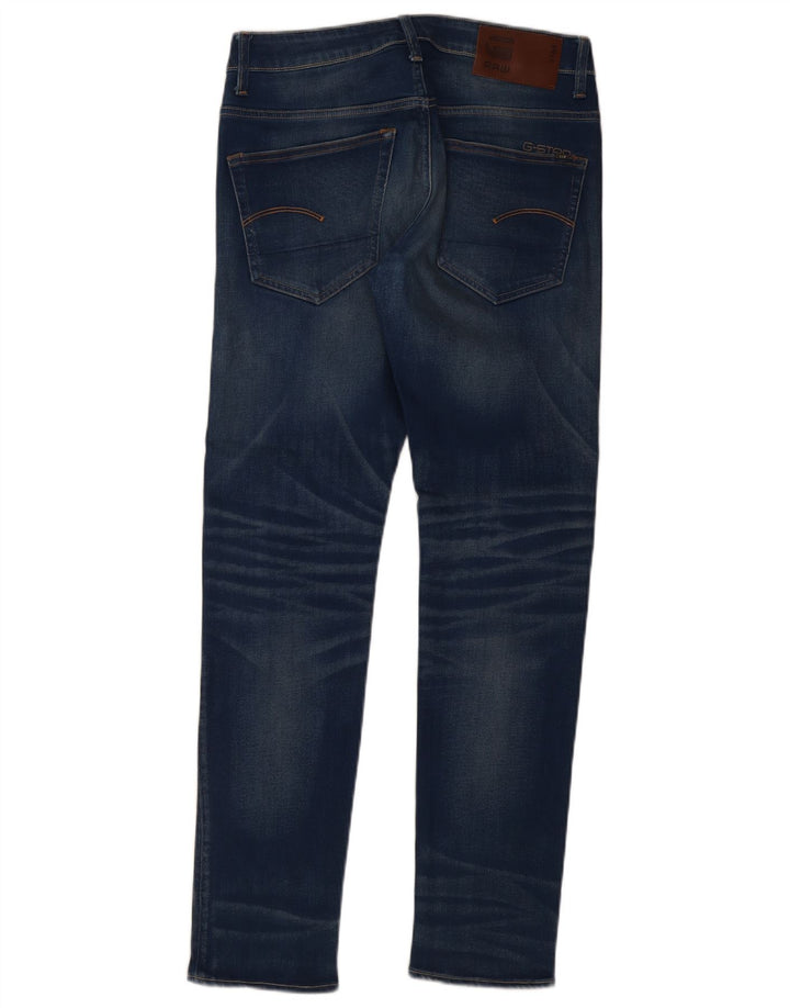 G-Star Herren 3301 Slim Jeans W30 L32 Blaue Baumwolle