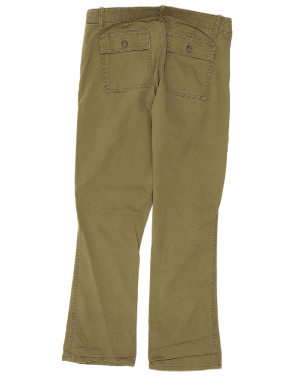 Gap Damen Bootcut Chino Hose US 2 XS W30 L26 Grüne Baumwolle