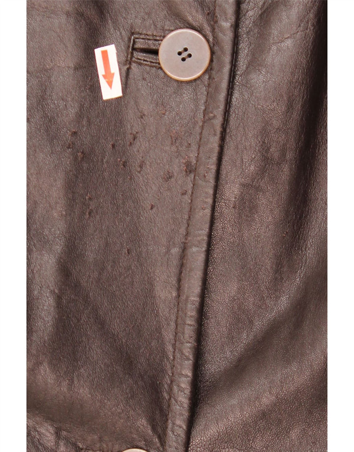 Vintage Damen Ledermantel IT 44 Mittelbraunes Leder