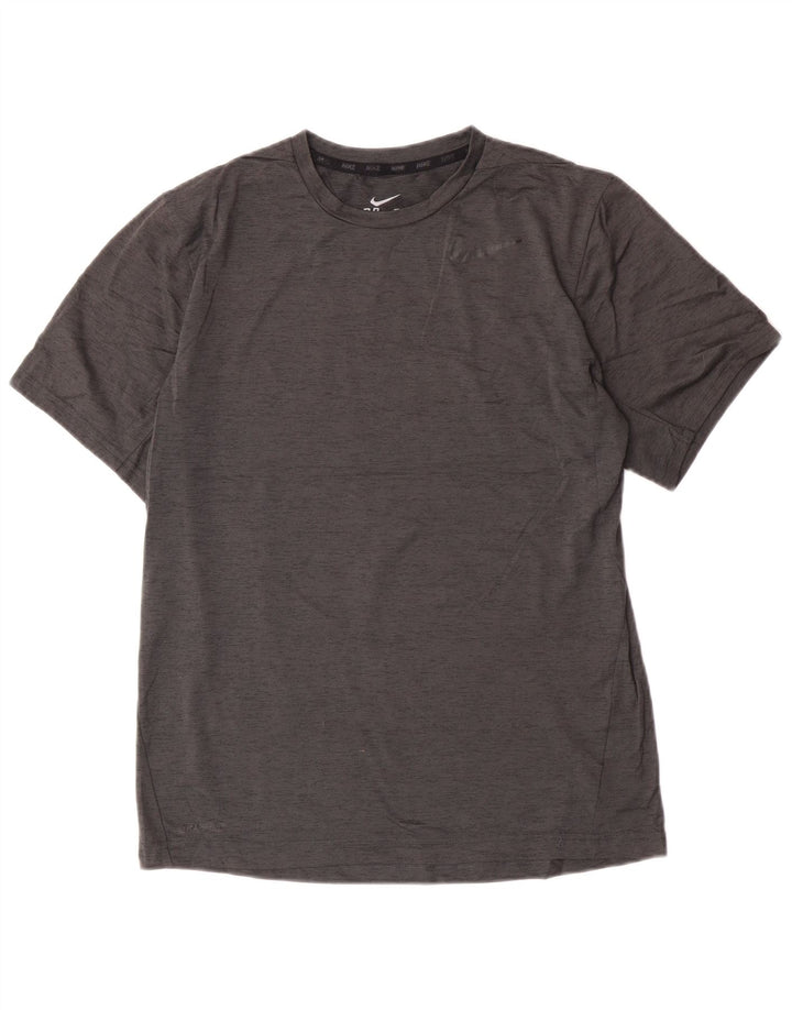 Nike Herren Dri Fit T-Shirt-Oberteil, klein, grau geflecktes Polyester