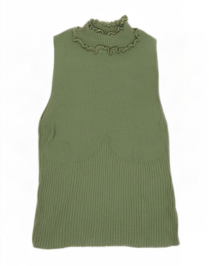Topshop Damen Crop Vest Top UK 8 Small Grün