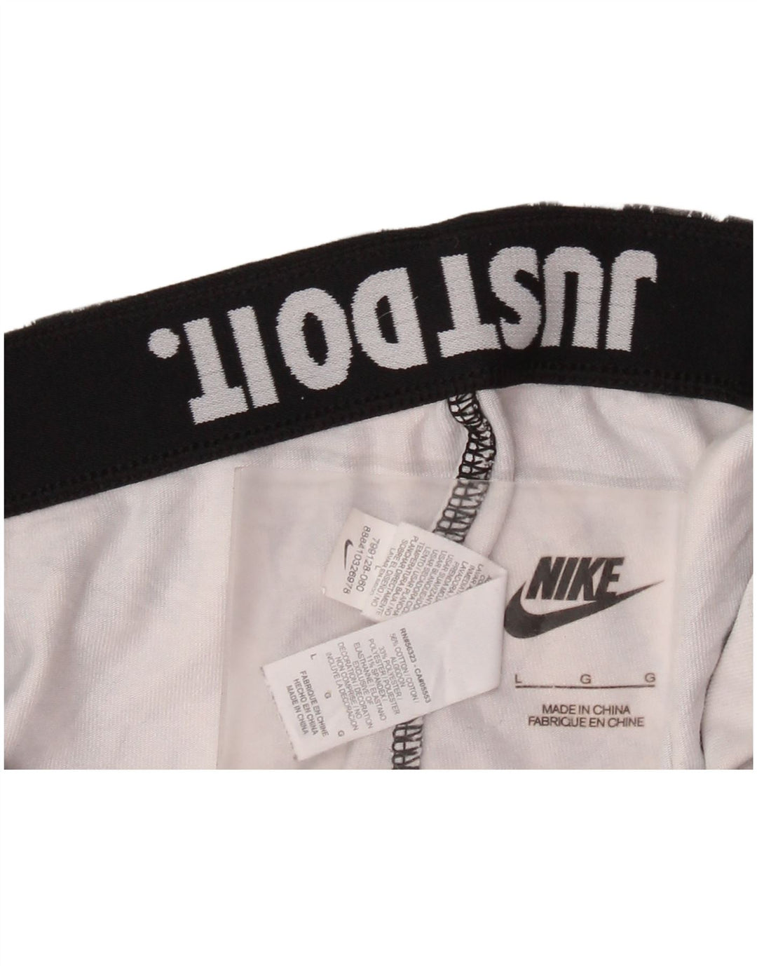 NIKE Damen-Leggings, UK 16, Größe L, schwarze Camouflage-Baumwolle