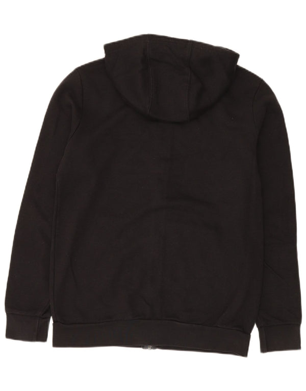 Adidas Jungen-Kapuzenpullover mit Reißverschluss, 13–14 Jahre, schwarze Farbblock-Baumwolle