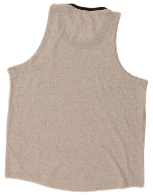 Adidas Herren Climalite Graphic Weste Top XL Grau gefleckte Baumwolle