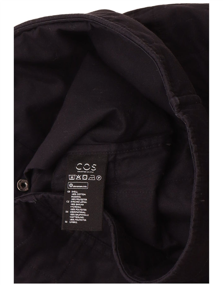 Cos Damen Steppjacke EU 40 Mittelmarineblaue Baumwolle