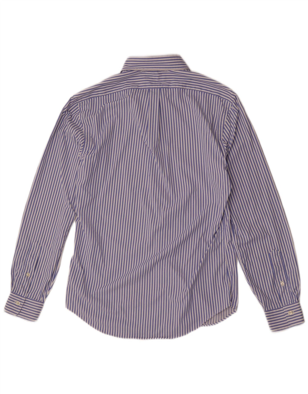 Ralph Lauren Slim-Fit-Hemd für Herren aus mittelblauem Nadelstreifen-Nylon