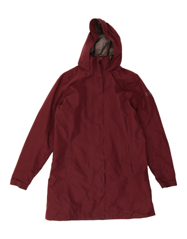 HELLY HANSEN Womens Hooded Raincoat UK 16 Large Burgundy Polyester Vintage Helly Hansen and Second-Hand Helly Hansen from Messina Hembry 