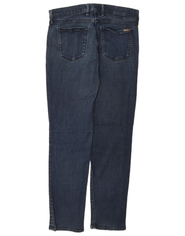 EDDIE BAUER Damen High Rise Straight Jeans US 14 XL W32 L29 Blau