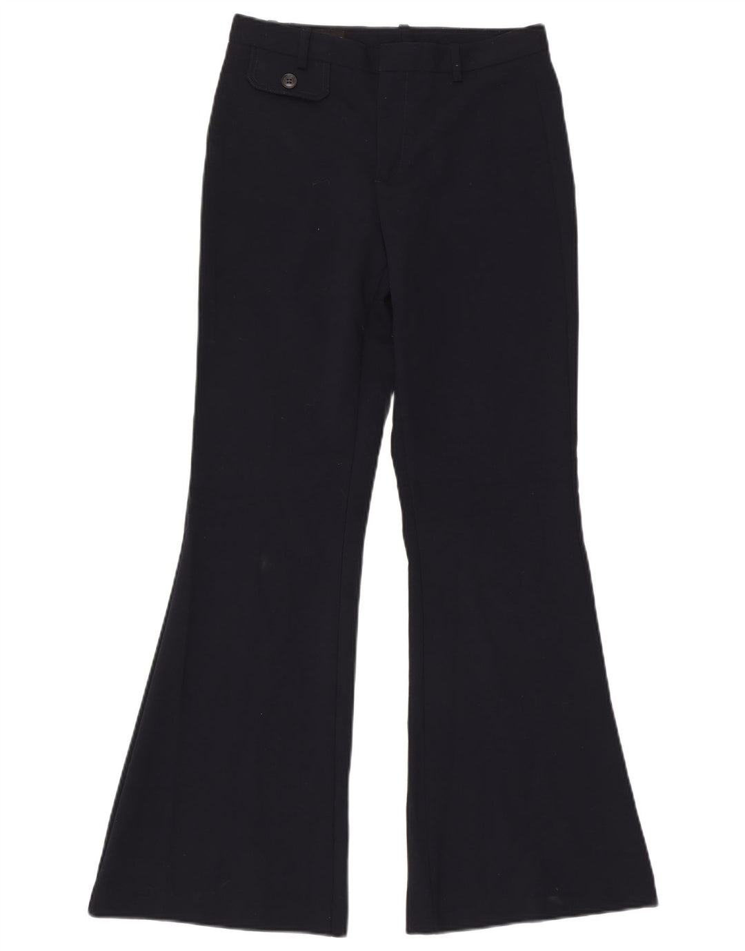 Zara Damen-Flare-Freizeithose, Größe S, W26, L32, Marineblau, Polyester
