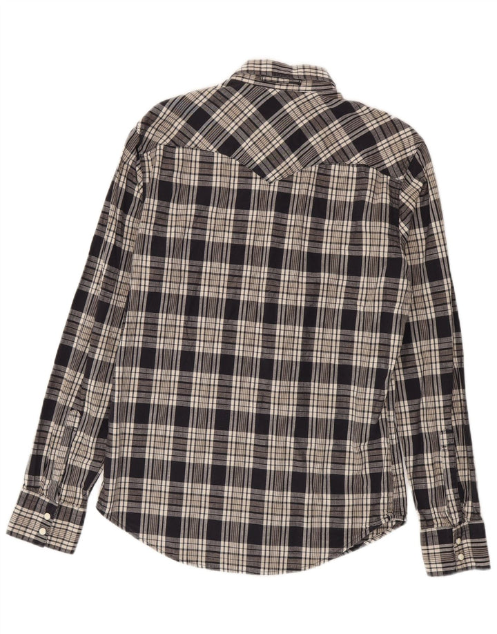 Levi's Herren-Hemd aus Baumwolle, mittelgroß, schwarz, kariert