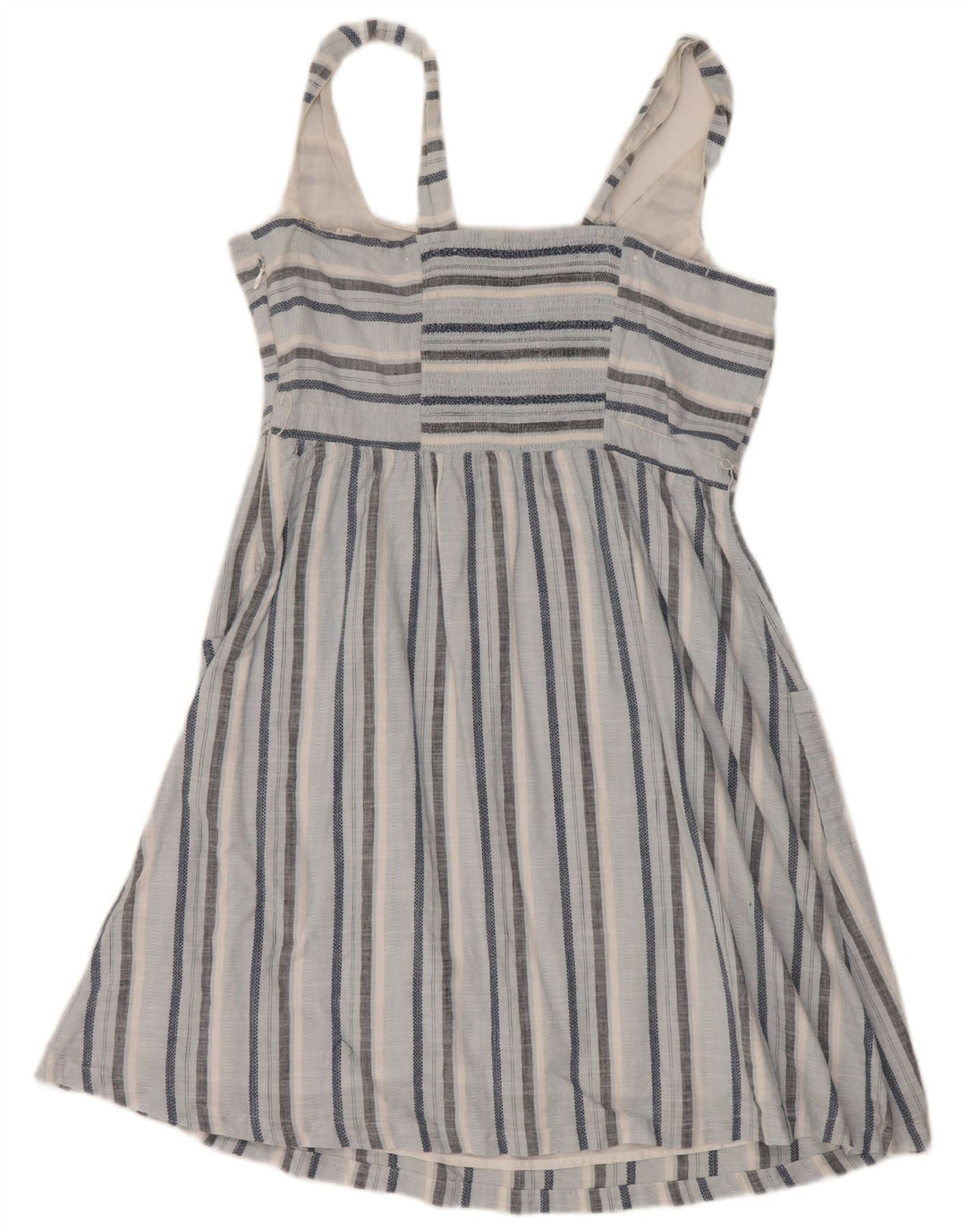 Fat Face Damen-Sommerkleid, Größe 44, groß, blau gestreift, Baumwolle