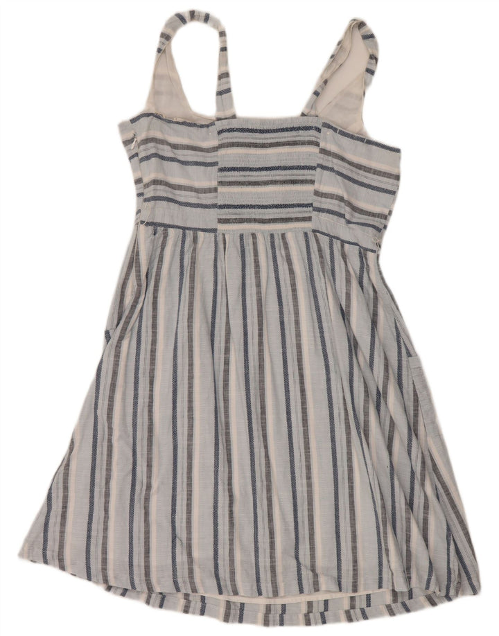 Fat Face Damen-Sommerkleid, Größe 44, groß, blau gestreift, Baumwolle