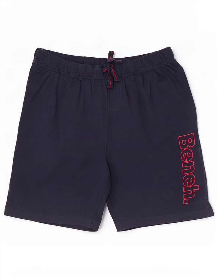 Bench Herren-Sportshorts mit Grafik, mittelblaue Baumwolle