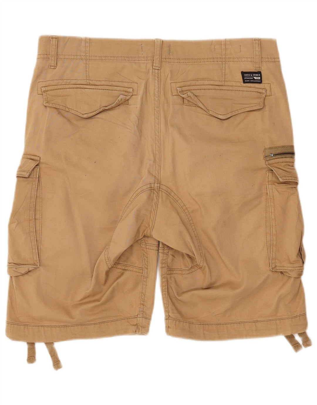 JACK & JONES Herren Cargo-Shorts, Größe S, Größe 32, Beige, Baumwolle