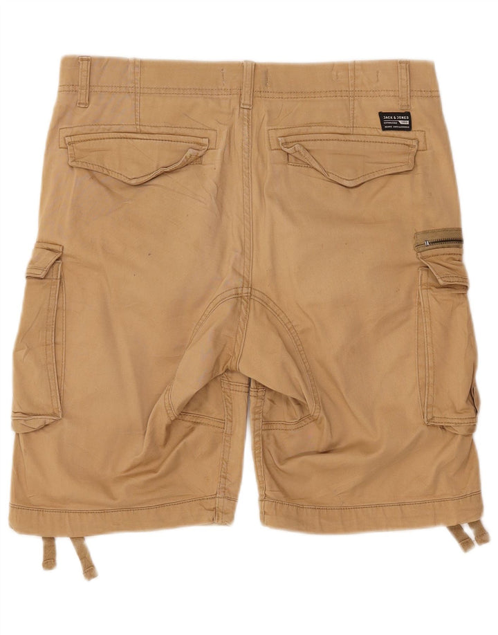 JACK & JONES Herren Cargo-Shorts, Größe S, Größe 32, Beige, Baumwolle