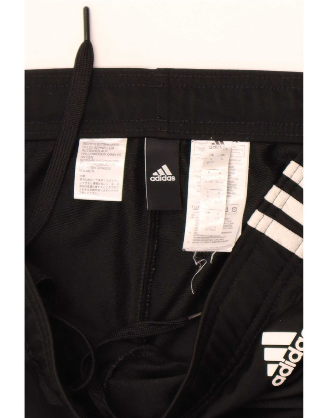 Adidas Damen Trainingshose UK 8/10 Small Schwarz Polyester