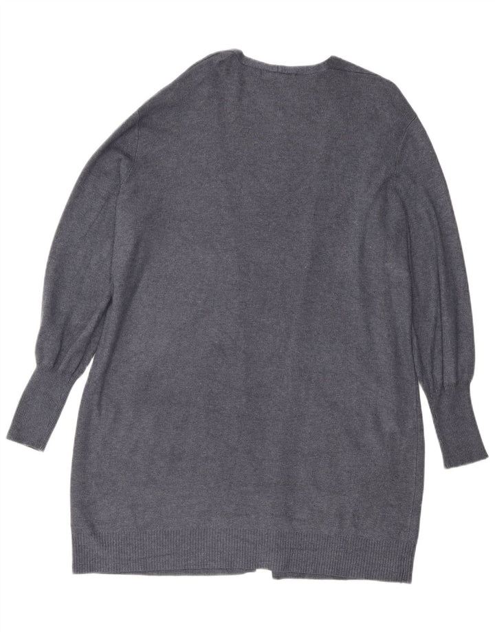 MARKS & SPENCER Damen Longline Open Cardigan Pullover UK 16 Large Blau