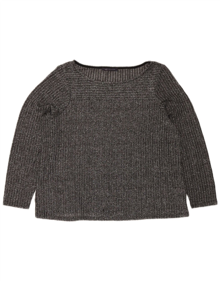 MARKS & SPENCER Damen Blusenoberteil UK 20 2XL Grau meliertes Polyester