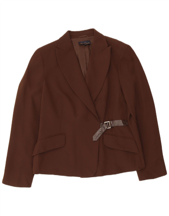 LUISA SPAGNOLI Damen Blazer Jacke IT 48 XL Braunes Polyester