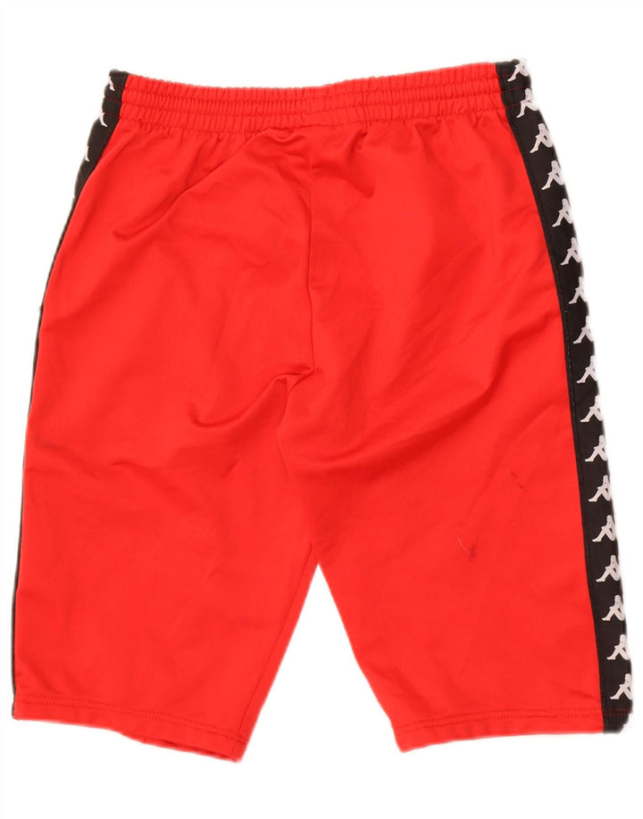 Kappa Herren-Sportshorts mit Grafik, Größe S, Rot, Farbblock-Polyester