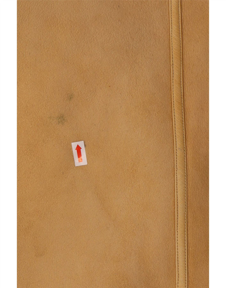 Vintage Damen Shearling Mantel IT 46 Großer Beige Shearling