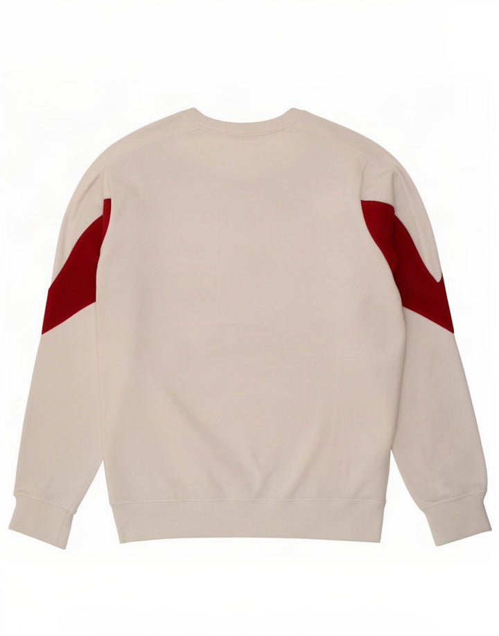 Champion Herren-Sweatshirt-Pullover aus mittelweißer Colourblock-Baumwolle